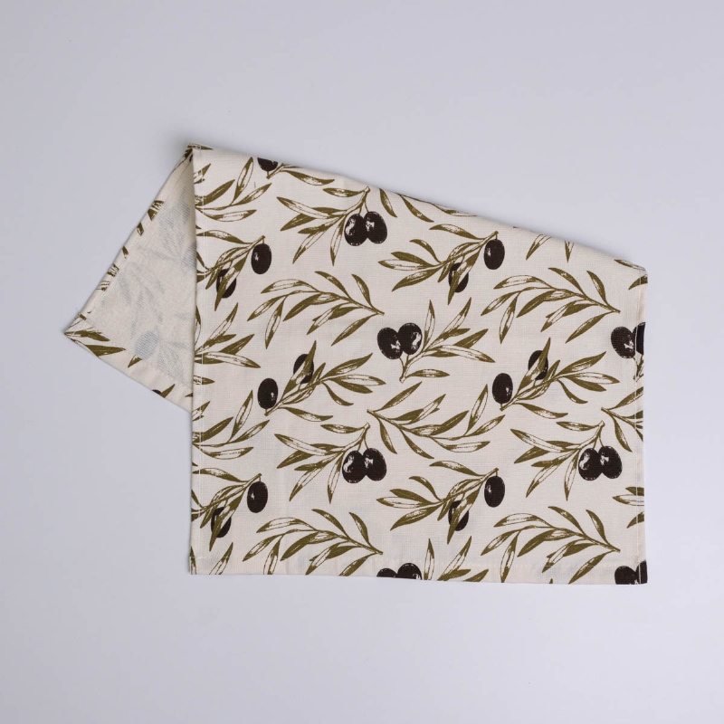 Рушник махровий кухонний Оливки 40х60 см 300г/м2 GM Textile (Бежевий)
